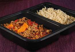Turkey Chili with brown rice, one of our renal meals delivered