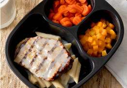 Chicken Patty & Penne Pasta Alfredo with Carrots and Butternut Squash - Individual Meal