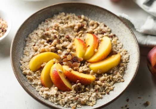 Hot Peach Oatmeal