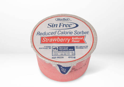 Sin Free Strawberry Sorbet, 12 Individual Servings