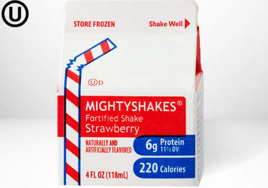 Mighty Shakes, Strawberry, 4 oz, 3 Shakes
