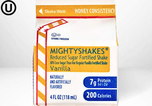 Mighty Shakes Vanilla - 4 oz (Reduced Sugar Honey Consistency), 3 or 12 Shakes