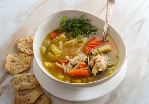Vegetable Pasta Chicken Soup - 1 serving