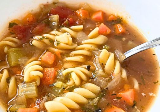 Vegetable Pasta Chicken Soup - 1 serving