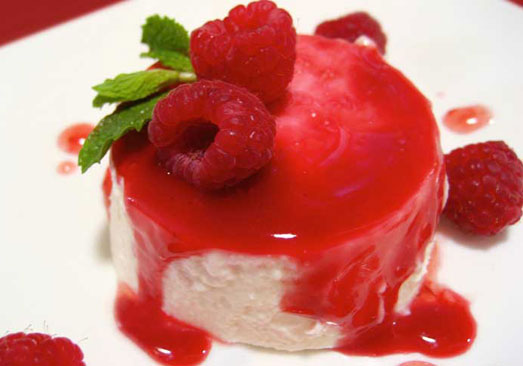 Panna Cotta with Raspberry Sauce 25% Off!