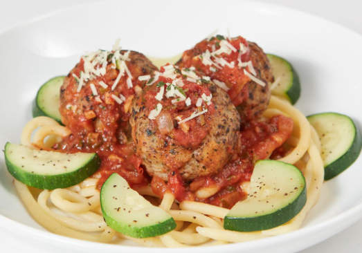 Chicken Meatballs with Spaghetti & Zucchini - Individual Meal
