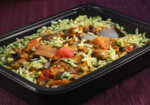 Vegetable Caponata with Orzo & Spinach - Individual Meal