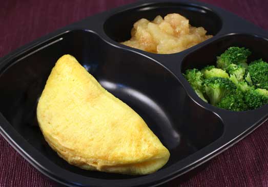 Cheese Omelet, Broccoli & Cinnamon Apples - Individual Meal
