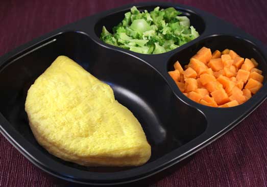 Plain Omelet, Sweet Potatoes & Broccoli - Individual Meal