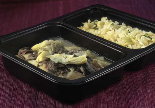 Tilapia & Rice Pilaf with Mushroom & Artichoke Hearts - Individual Meal