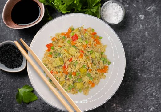 Vegetable Steam Rice with Tofu - Individual Meal