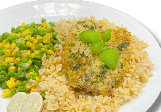 Baked Tilapia with Peas and Corn - Individual Meal