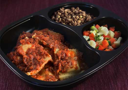 Cheese Ravioli with Marinara Sauce, Onions And Garlic - Individual Meal