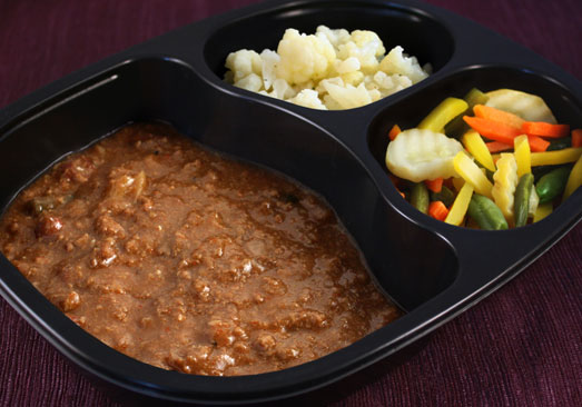 Chili Con Carne, Capri Blend Vegetables, Spinach- Individual Meal
