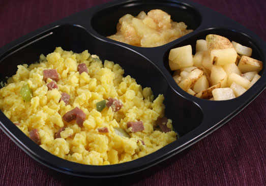 Scrambled Egg Whites & Turkey Ham, Potatoes & Cinnamon Applesauce - Individual Meal