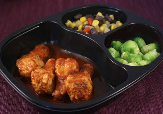 BBQ Chicken Drummies, Brussels Sprouts, Black Beans & Corn - Individual Meal