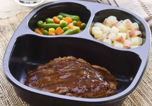 Salisbury Steak with Red Skin Potatoes & Mixed Vegetables - Individual Meal