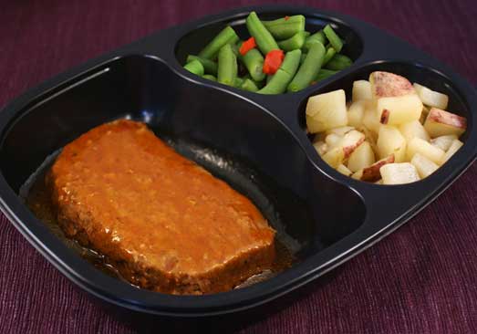 Chipotle Meatloaf with Red Skin Potatoes & Green Beans - Individual Meal