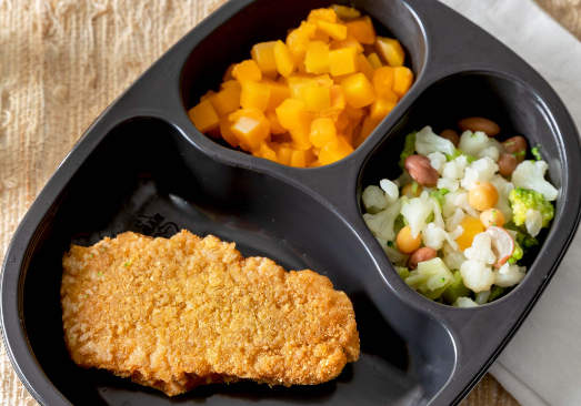 Breaded Fish Wedge, Butternut Squash & Autumn Blend - Individual Meal