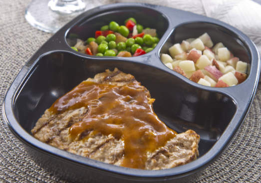 Ginger Pork Patty, Red Skin Potatoes & Green Pea Blend - Individual Meal