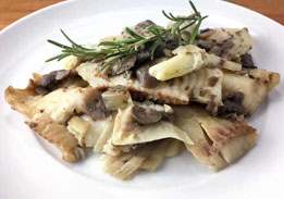 Tilapia with Mushroom & Artichoke Hearts
