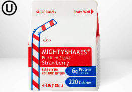 Mighty Shakes, Strawberry, 4 oz, 3 or 12 Shakes