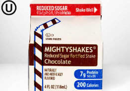 Mighty Shakes Chocolate -4 oz (Reduced Sugar), 3 or 12 Shakes