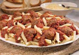Penne with Meatballs & Tomato Sauce