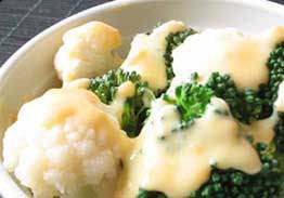 Broccoli & Cauliflower with Cheese Sauce