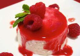Panna Cotta with Raspberry Sauce 25% Off!