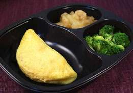 Cheese Omelet, Broccoli & Cinnamon Apples - Individual Meal