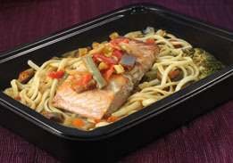 Salmon Vegetable Linguini - Individual Meal