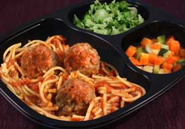 Whole Grain Spaghetti And Beef Meatballs, Broccoli, Zucchini & Carrots - Individual Meal