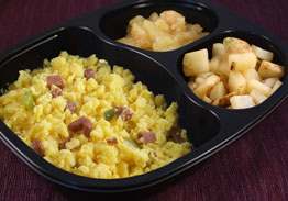 Scrambled Egg Whites & Turkey Ham, Potatoes with Bell Pepper & Onions - Individual Meal