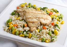Chicken Fried Rice With Stir Fry Vegetables & Broccoli - Individual Meal