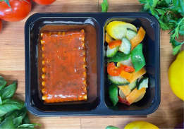 Cheese Lasagna with Tomato Sauce & Blended Vegetables - Individual Meal