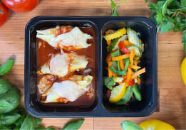 Stuffed Shells with Tomato Sauce, Mozzarella Cheese & Blended Vegetables - Individual Meal