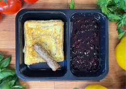 French Toast, Chicken Sausage, & Blueberry - Individual Meal
