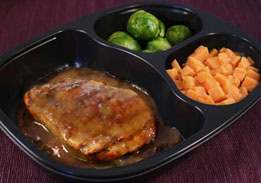 Honey Mustard Chicken Patty, Carrots & Brussels Sprouts - Individual Meal