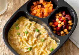 Chicken Noodle Casserole, Bean Blend and Three Season Vegetables - Individual Meal