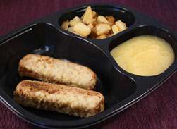 Sausage & French Toast with Applesauce and Hash Browns - Individual Meal