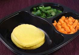 Fried Egg Patties, Sweet Potatoes & Asparagus - Individual Meal