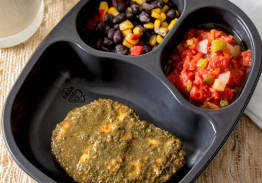 Chimichurri Chicken Breast Patty With Black Beans & Corn and Stewed Tomatoes - Individual Meal